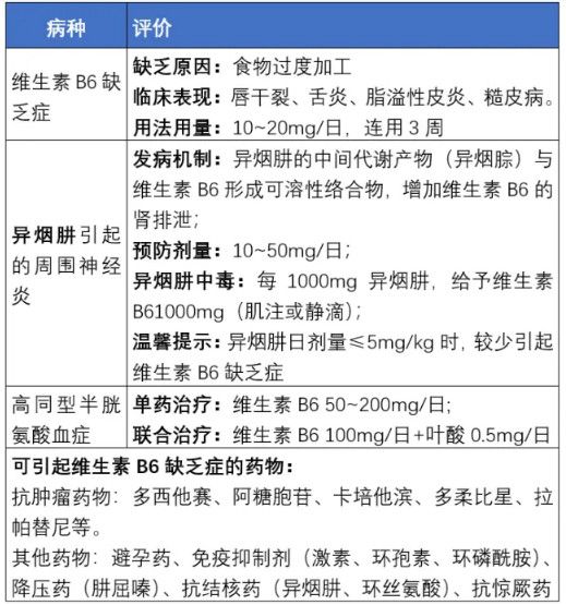 維生素b6片的功效與作用