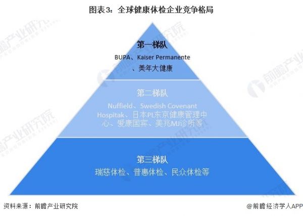 图表3：全球健康体检企业竞争格局