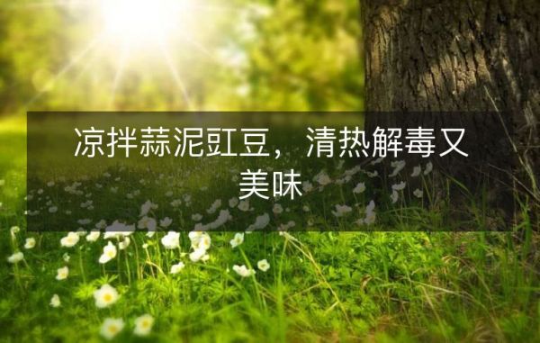 涼拌蒜泥豇豆，清熱解毒又美味
