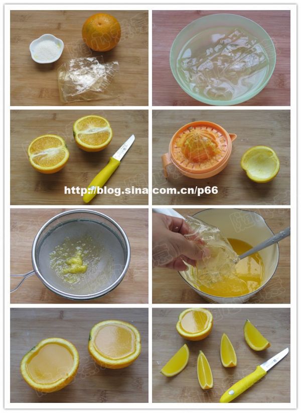 水晶橙子果冻——给孩子做健康弹牙的果冻