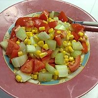 減肥餐（芹菜玉米西紅柿健康沙拉）的做法圖解3