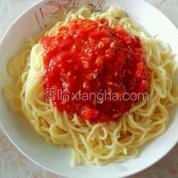 蕃茄醬拌拉面（兒童版本）的做法[圖]