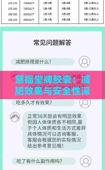 慈福堂牌胶囊：减肥效果与安全性深度解析