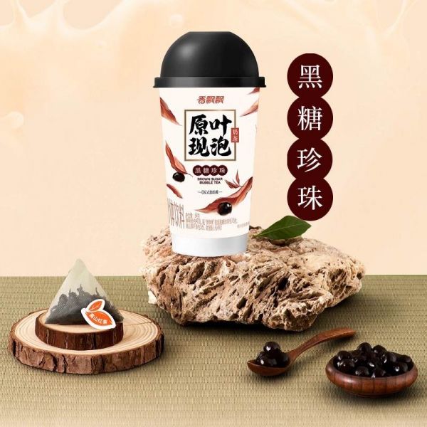 香飄飄原葉現(xiàn)泡奶茶糯糯紅豆黑糖珍珠0反式脂肪酸鮮制現(xiàn)喝沖泡