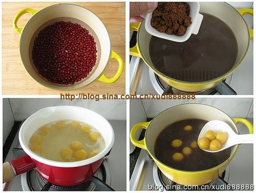 健康养生版的元宵节红豆地瓜圆子汤