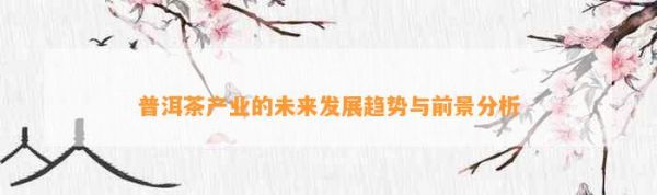 普洱茶产业的未来发展趋势与前景分析