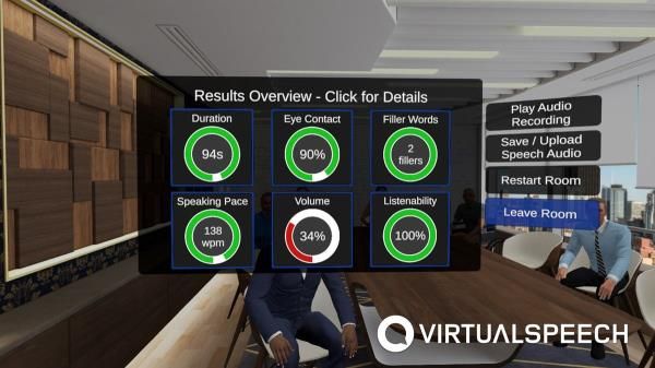 vr soft skills training virtualspeech presentation analysis