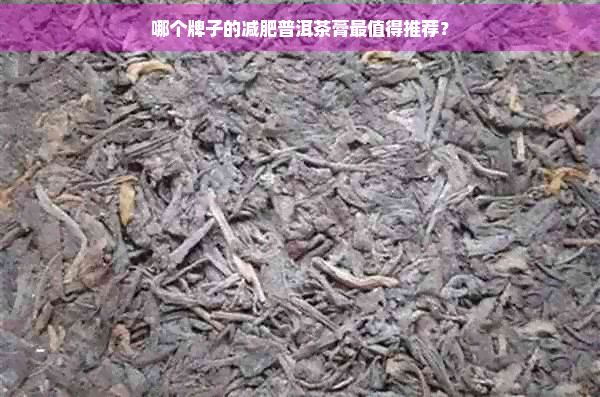 哪個牌子的減肥普洱茶膏最值得推薦？