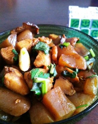 魔芋燒雞的做法