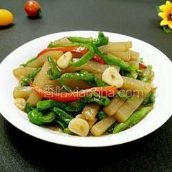 青椒炒魔芋的做法[圖]