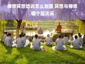 禅修冥想培训怎么加盟 冥想与禅修哪个层次高