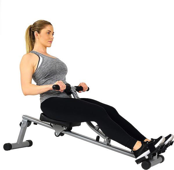 Sunny Health Fitness SF RW1205 Rowing Machine Rower with 12 Level Adjustable Resistance