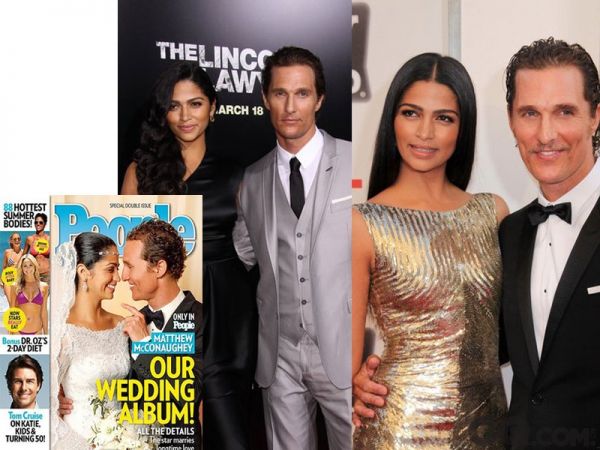 TOP 3 馬修·麥康納與Camila Alves。 2012.6.9日，42歲的馬修·麥康納和交往6年女友巴西名?？桌ぐ柧S斯在澳大利亞結(jié)婚。 