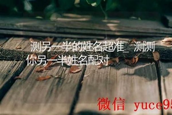 怎么算另一半的名字？