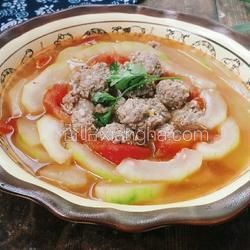 冬瓜番茄肉丸汤的做法[图]