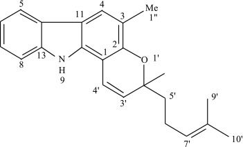 mahanimbine 的化学结构