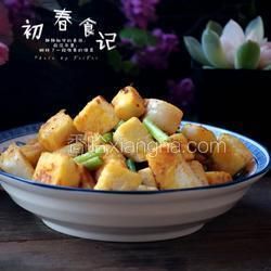 蒜苔炒饅頭丁的做法[圖]