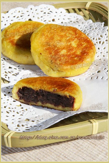 健康养颜减肥——豆沙红薯饼