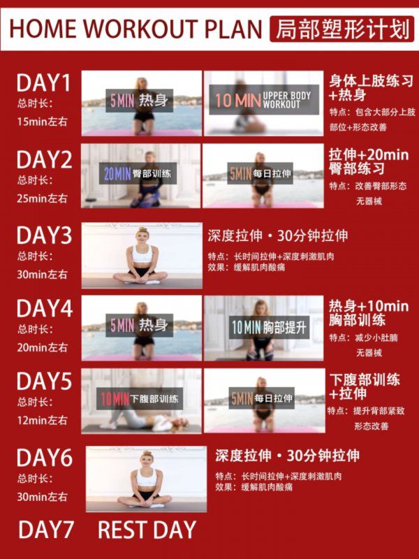 帕梅拉全身燃脂一周计划分阶段训练