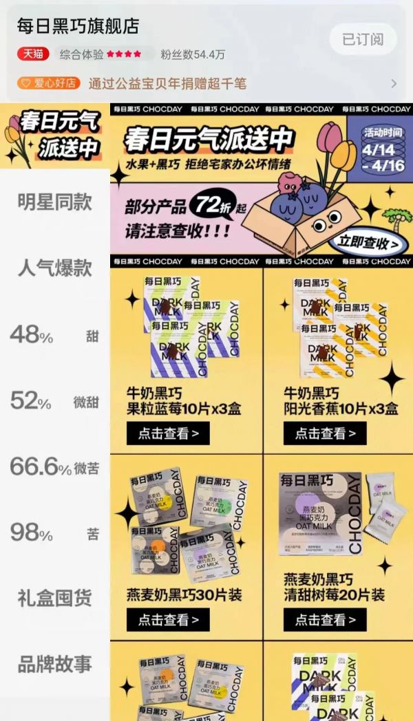 每日黑巧產(chǎn)品