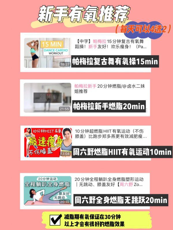 帕梅拉周六野減脂瘦腿干貨總結(jié)?附運動圖