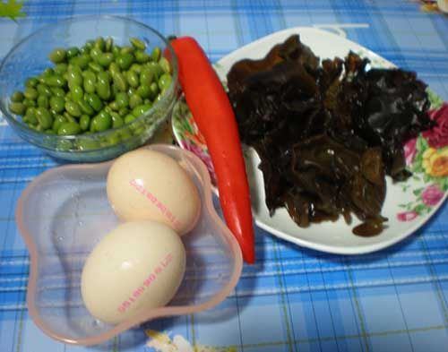木耳毛豆炒雞蛋