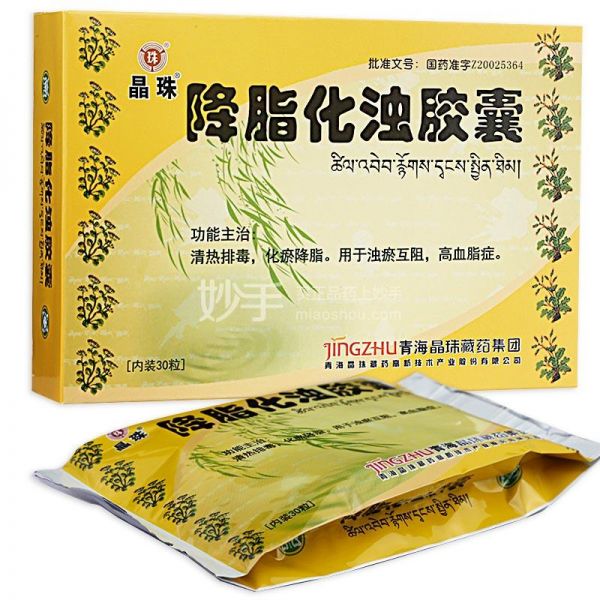 晶珠 降脂化濁膠囊 0.5g×30粒