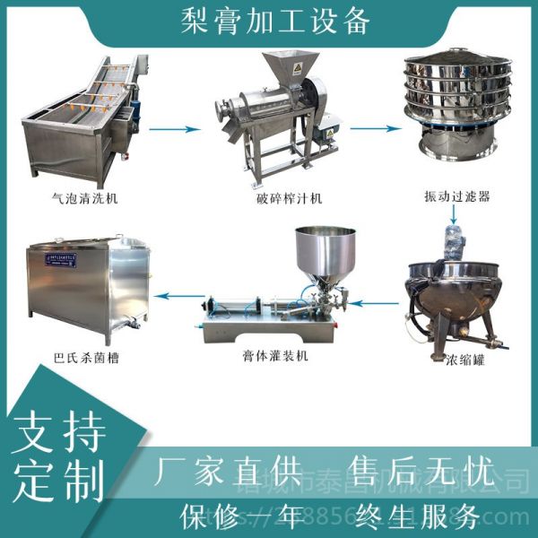 秋梨膏生產(chǎn)設(shè)備 秋梨膏生產(chǎn)加工工藝流程 秋梨膏整套加工生產(chǎn)線泰昌300L