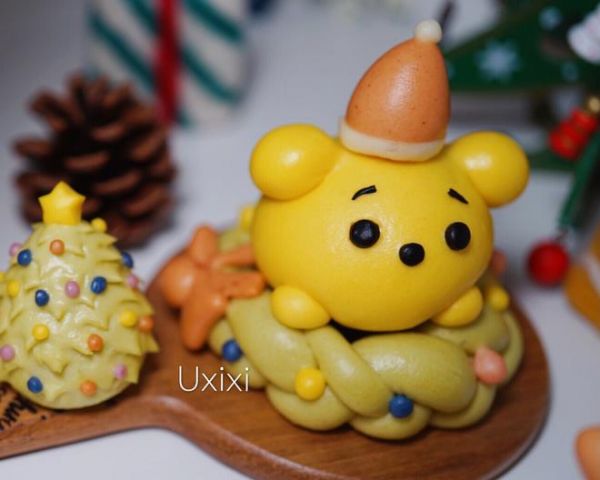 圣誕花環(huán)饅頭的做法