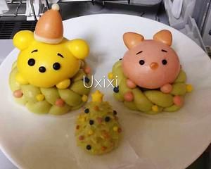 圣誕花環(huán)饅頭的做法 步驟7