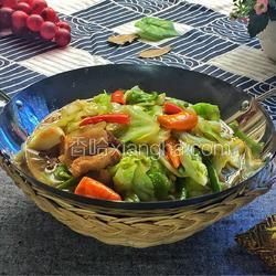 干鍋手撕包菜的做法[圖]
