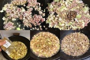 俄羅斯卷心菜烤包子/油煎包:小餡餅 Russian Piroski w/ Cabbage & Pork 跟著食物游俄羅斯??的做法步驟 第3步
