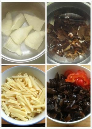 冬筍木耳炒肉絲的做法 步驟1