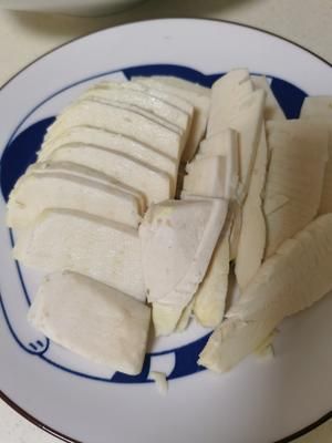 時(shí)令菜：塔菜炒冬筍的做法 步驟1