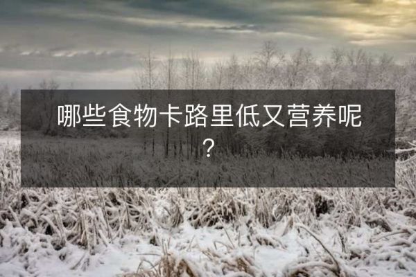 哪些食物卡路里低又營養(yǎng)呢？