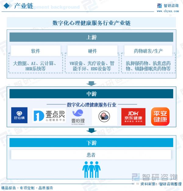 數(shù)字化心理健康服務(wù)行業(yè)產(chǎn)業(yè)鏈