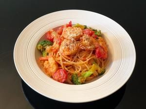 蝦仁番茄意面的做法 步驟6