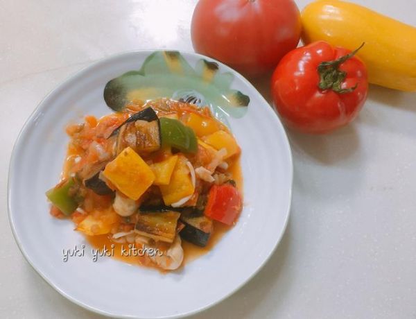 健康控油版：蕃茄醬拌茄子和什錦蔬菜(Caponata)的做法