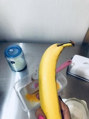 香蕉酸奶天然酵母松餅的做法 步驟3