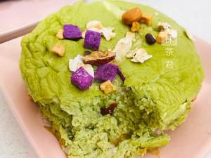 無(wú)油無(wú)糖無(wú)面粉??抹茶香蕉酸奶蛋糕一份(208卡)的做法 步驟3