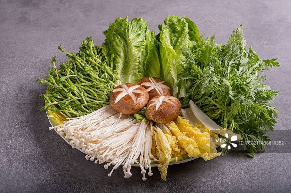 火鍋食材，蔬菜拼盤圖片素材