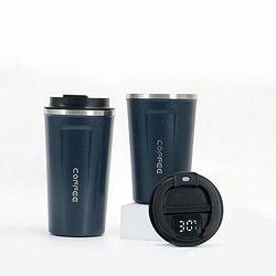 智能顯溫咖啡杯304不銹鋼保溫杯跨境美式保冷水杯