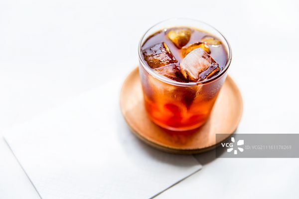 夏日下午茶美式冰咖啡圖片素材