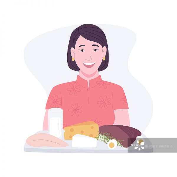 杜坎饮食孤立卡通图片素材