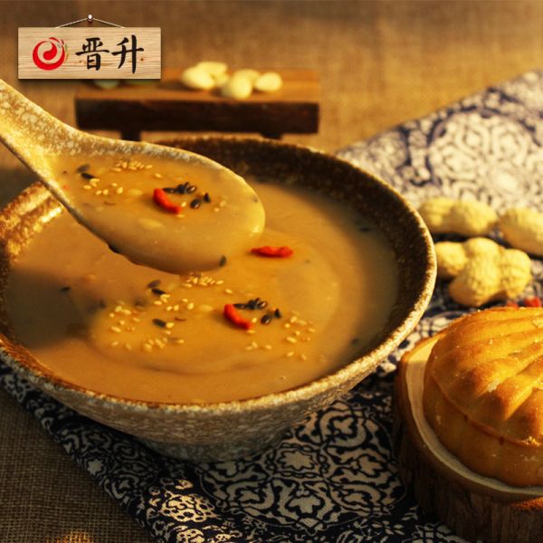 晉升傳統(tǒng)油茶五仁咸400g*3袋裝油茶面特產(chǎn)油炒面營養(yǎng)早沖飲餐包郵