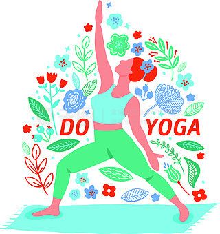女性練習(xí)瑜伽平面顏色矢量。呆在家里瑜伽冥想練習(xí)卡通。女性練習(xí)瑜伽平色趨勢矢量卡。做瑜伽冥想練習(xí)卡通風(fēng)格。鍛煉鍛煉背景。健康生活方式晨間健身活動圖片。