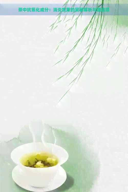 茶中抗氧化成分：消炎效果的奧秘解析與健選擇