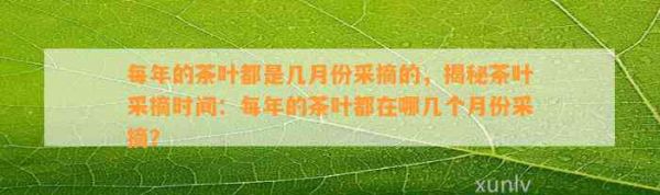 每年的茶葉都是幾月份采摘的，揭秘茶葉采摘時(shí)間：每年的茶葉都在哪幾個(gè)月份采摘？