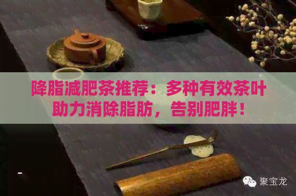 降脂減肥茶推薦：多種有效茶葉助力消除脂肪，告別肥胖！