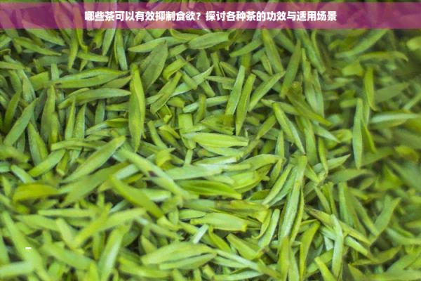 哪些茶可以有效抑制食欲？探討各種茶的功效與適用場景